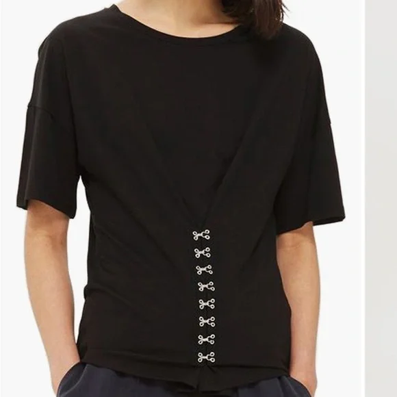 Topshop Hook Front Tee - Picture 4 of 7